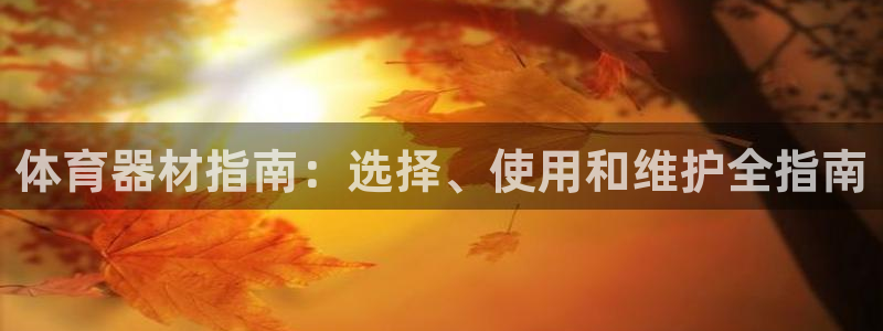 星欧娱乐联最新功能介绍：体育器材指南：选择、使用和维